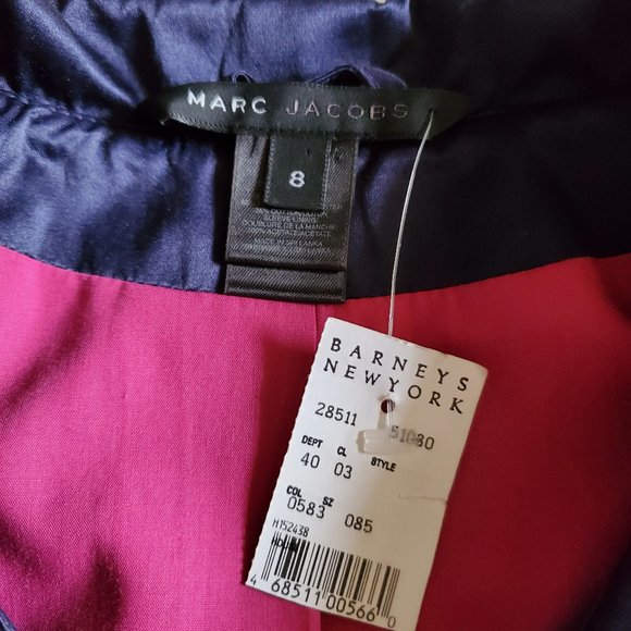 Marc Jacobs Blue Silk Jacket Size 8 NWT - Picture 11 of 16
